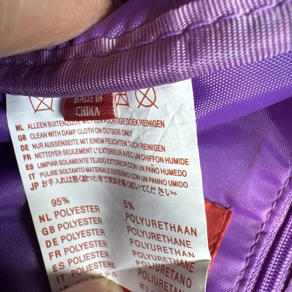 Oilily Pink Green Purple Plaid Floral Embroidered crossbody Satchel Purse - Picture 15 of 16